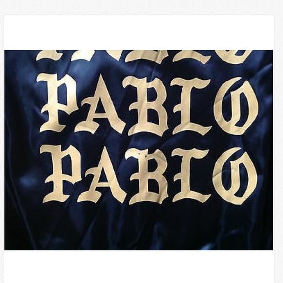 Kanye West The Life of Pablo Black Satin Bomber 2X - Picture 4 of 8